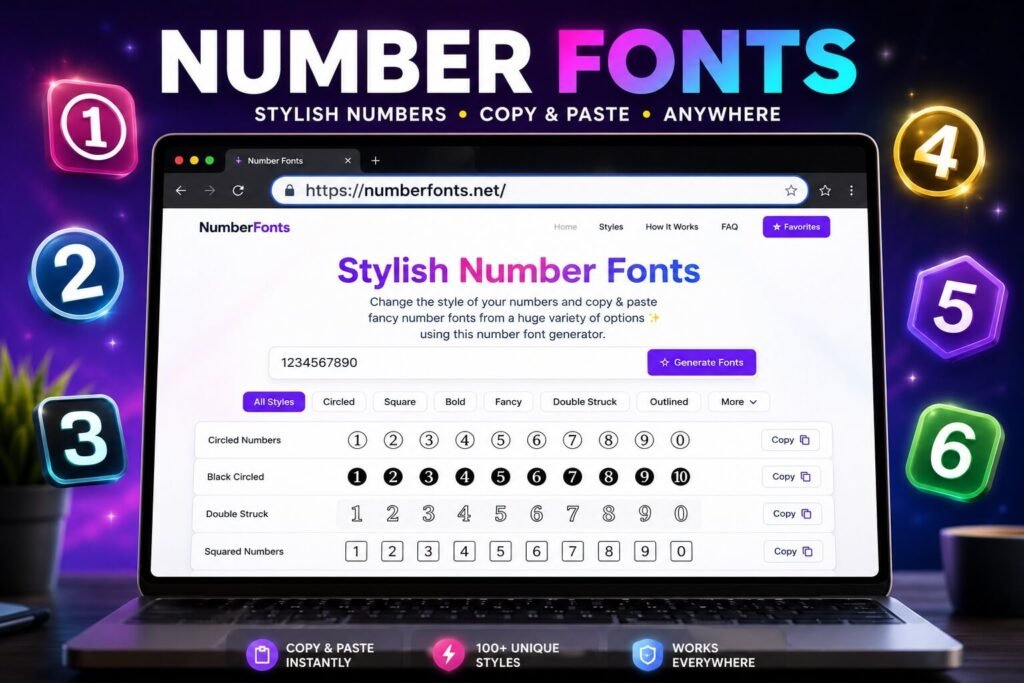Number Fonts
