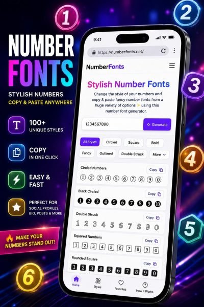 Number Fonts